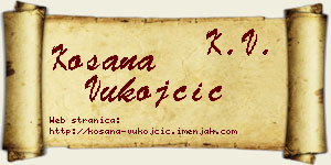 Kosana Vukojčić vizit kartica